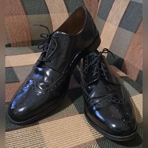 Florsheim Men's Oxford Wing Tip Dress Shoes Size 10D Black Leather